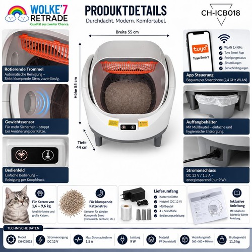 Automatisches katzenklo wlan - automatisches,