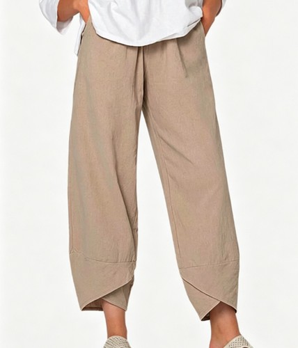 Damen baumwoll leinen hose - damen,