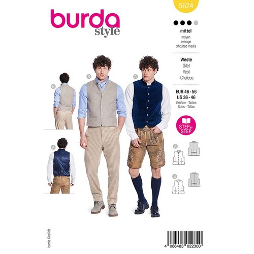 Trachtenwesten burda 5624 - trachtenwesten,,