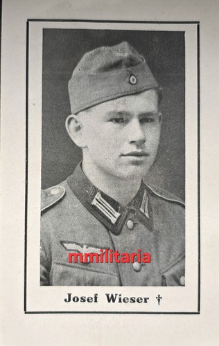 Sterbebild wwii gefreiter - sterbebild,