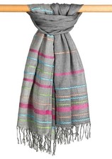 Dünner Uni Schal grau mit