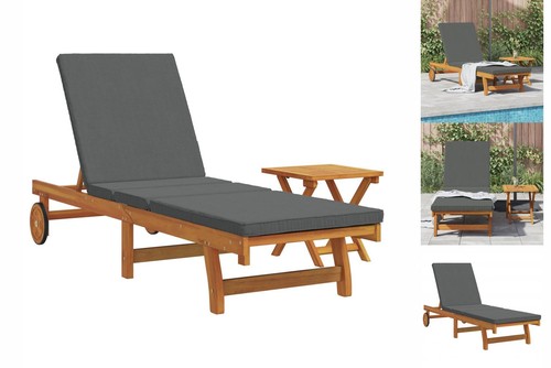 Rollbare sonnenliege mit tisch - rollbare,