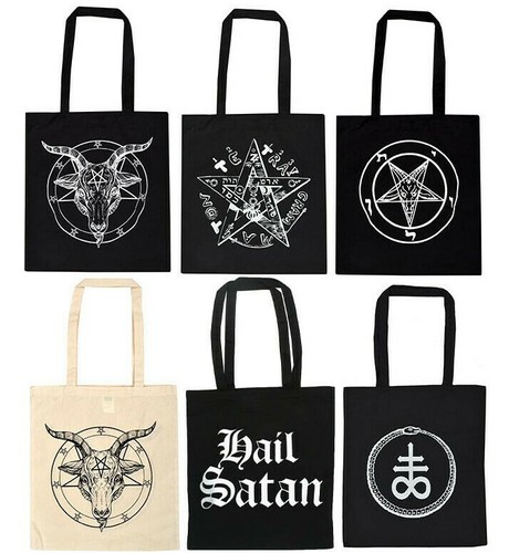 Baphomet satanic tote - satanic, bag