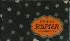 RAPIER - MANOLI, BERLIN - 5 ZIGARETTEN - ALTE BLECHDOSE - 003