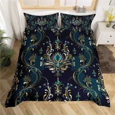 Gold Damast Bettbezug Set