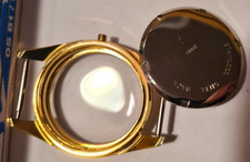 Uhr Gehäuse Stahl gold + Glas
