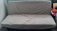 Bettsofa Ikea NYHAMN, 3er-Bettsofa, mit Latexmatratze/Knisa grau/beige