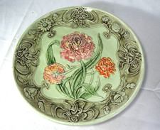Keramik Majolika Teller Jugendstil art nouveau 28 cm