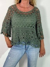Damen Boho Tunika Häkel