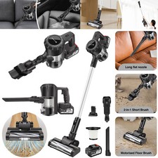 Akku Staubsauger Bodenstaubsauger 3500W 60Kpa Handstaubsauger Beutellos 6IN1