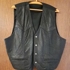 Klassische Lederweste für Herren: schwarz Gr. L Echtleder 