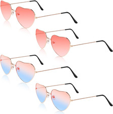 4 Stück Herz Brille Hippie