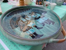 Vintage Tablett handbemalt