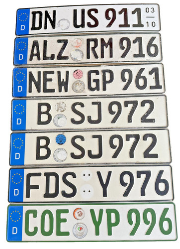 Konvolut nummernschild - 7,