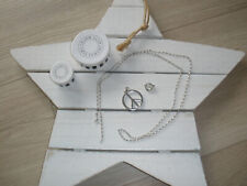 Thomas Sabo Silber 925, Peace Anhänger mit Carrier , groß, Kette 90 cm Silber