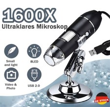 1600X USB Digital Mikroskop Lupe Microscope Kamera Endoskop 8 LEDs für Handy