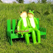 Frosch Frösche Pärchen Figur Statue Gartenfigur Deko Dekoration Garten süß Teich