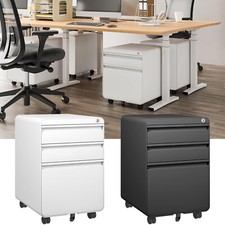 Metall Rollcontainer Stahl Rollcontainer 3 Schubladen Abschließbarer Büroschrank