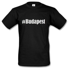 T-Shirt #Budapest Hashtag