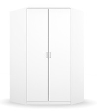 Kleiderschrank Drehtürenschrank Schlafzimmerschrank Begehbar 2-türig Weiß