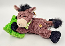 Plüsch Esel von Sunkid liegend auf Kissen • weich & flauschig 🐴💤Geschenk