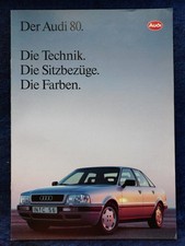 AUDI 80 B4 , 80 quattro Technik Sitzbezüge Farben Prospekt 7.1992