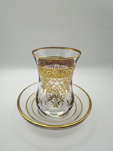 Teegläser set mit golddekor - teegläser-set,