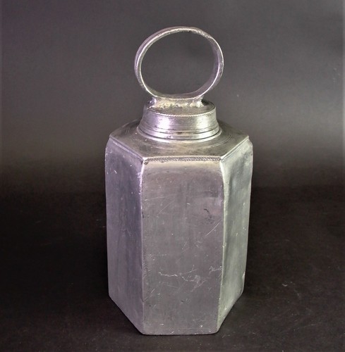 Antike schraubflasche zinn - -,