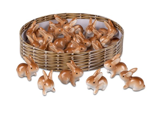 Mini deko figur hase - hase, braun