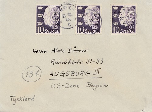 Schweden 1948 uppsala nach - schweden:, 1948: