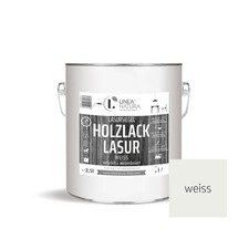 Holzlasur Weiß 2,5L Holz Lasur Möbel halbdeckend Innenbereich biologisch