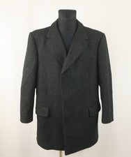 CROMBIE ORMARK HERREN WOLLMANTEL GRAU Größe EU-58 UK-48 USA-48