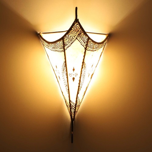 Marokkanische leder wandlampe - leder,