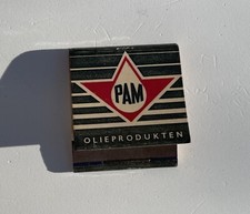 Altes Streichholzbriefchen / Streichholzschachtel PAM Ölprodukte - Niederlande