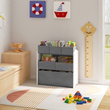 Kinderregal mit Aufbewahrungsboxen Bücherregal Spielzeugkiste Regal Kinderzimmer