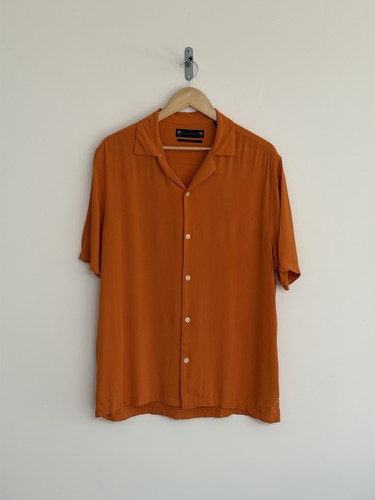 Allsaints kurzarm hemd - allsaints, orange
