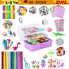 Bastelbox 3000+Pcs Bastelset Für Kinder Bastelmaterial Set,Bastelkoffer Gehören