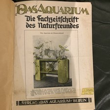 Zeitschrift Das Aquarium 1938