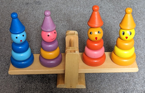 Holzspiel wippe steckspiel - holzspiel,