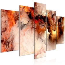 RAUCHROT ABSTRAKT Leinwandbild