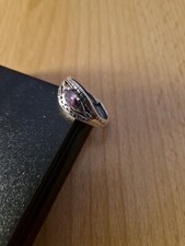 ring silber 925 verstellbar Amethyst Stein Neuwertig