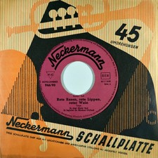 7" GÜNTER GRAF Rote Rosen TOBBY & JENNY & DIE MÜNCHNER CITYBAND NECKERMANN 1955