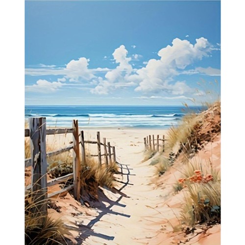 Strand malen nach zahlen - malen,