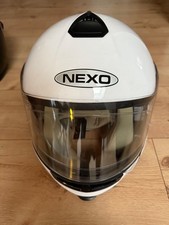 Motorradhelm Weiß von Nexo Größe XS