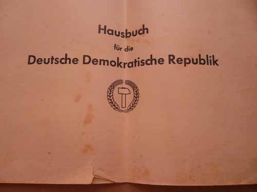 Altes ddr hausbuch 1952 - hausbuch,