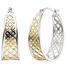 Creolen 925 Silber bicolor