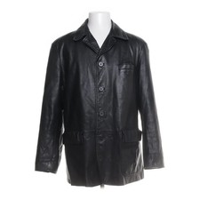 Paolo Negrato, Lederjacke, Herren, Größe: 50, Schwarz, Einfarbig #iNV