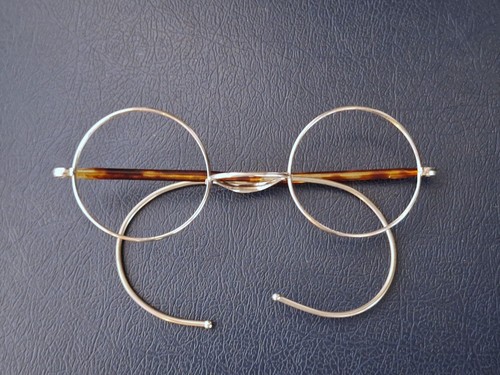 Antike nickelbrille mit - antike,