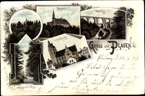 Litho plauen vogtland - plauen, im