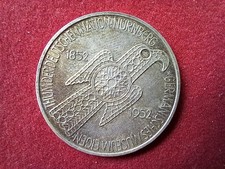 BRD 5 DM 1952 D Gedenkmünze Germanisches Museum feine Patina vz J388 AKS 210